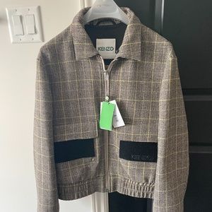 Kenzo Bomber Jacket Wool Brown Men